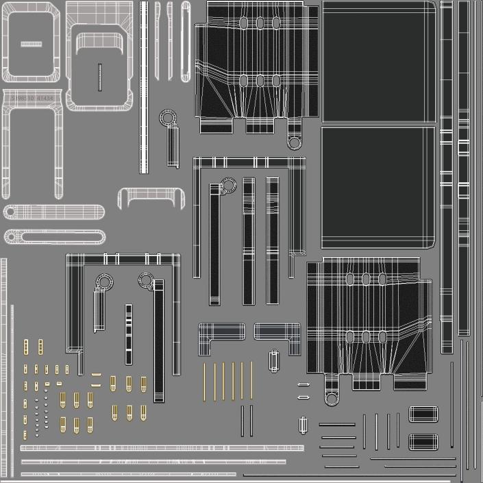 Sim Card Tray with Internal Reader 3D model