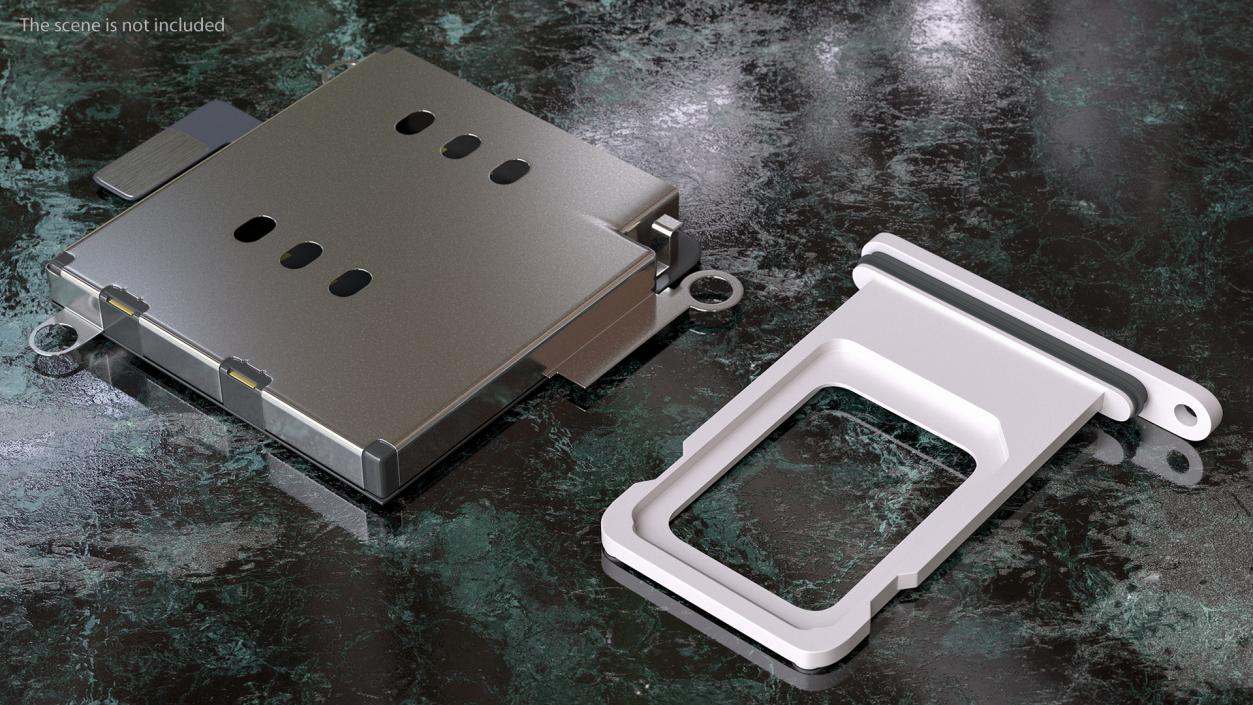 Sim Card Tray with Internal Reader 3D model