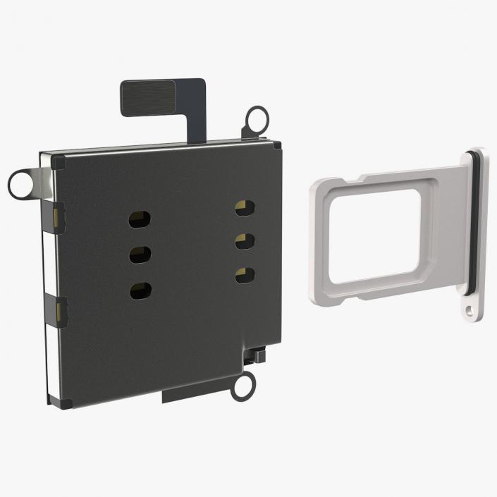 Sim Card Tray with Internal Reader 3D model