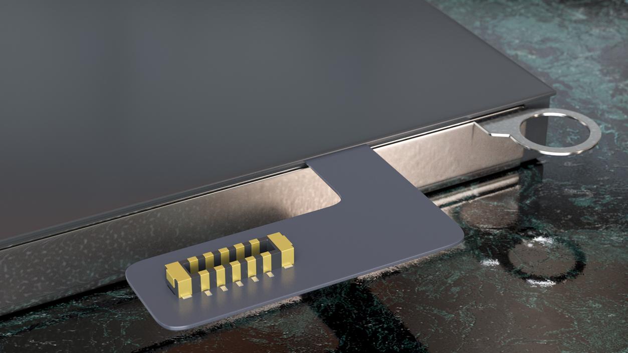 Sim Card Tray with Internal Reader 3D model