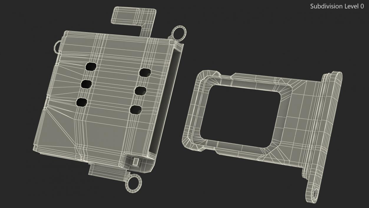 Sim Card Tray with Internal Reader 3D model