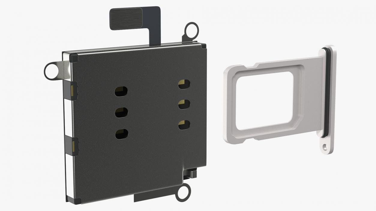 Sim Card Tray with Internal Reader 3D model