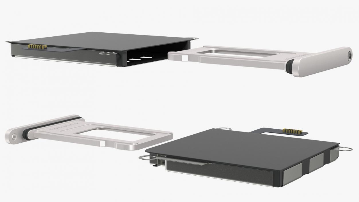 Sim Card Tray with Internal Reader 3D model