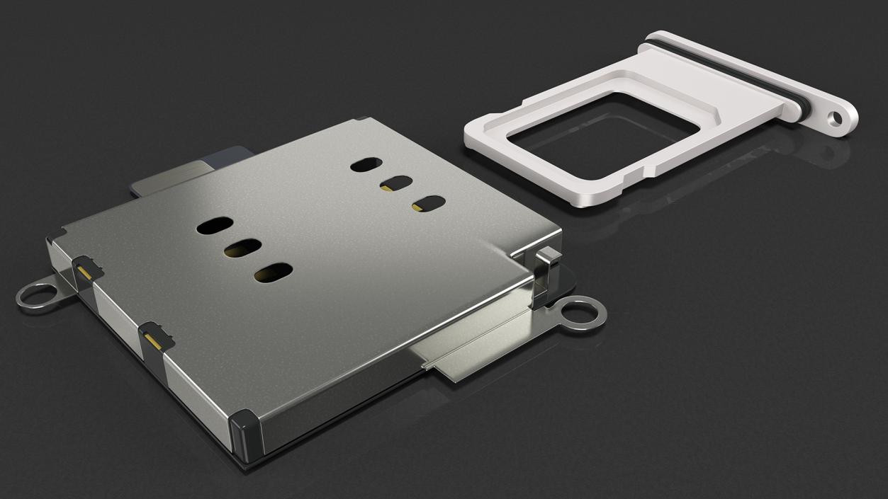 Sim Card Tray with Internal Reader 3D model