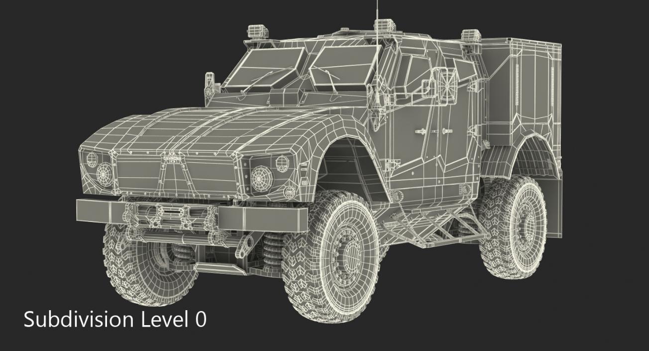 3D Oshkosh M-ATV Medical Vehicle Rigged