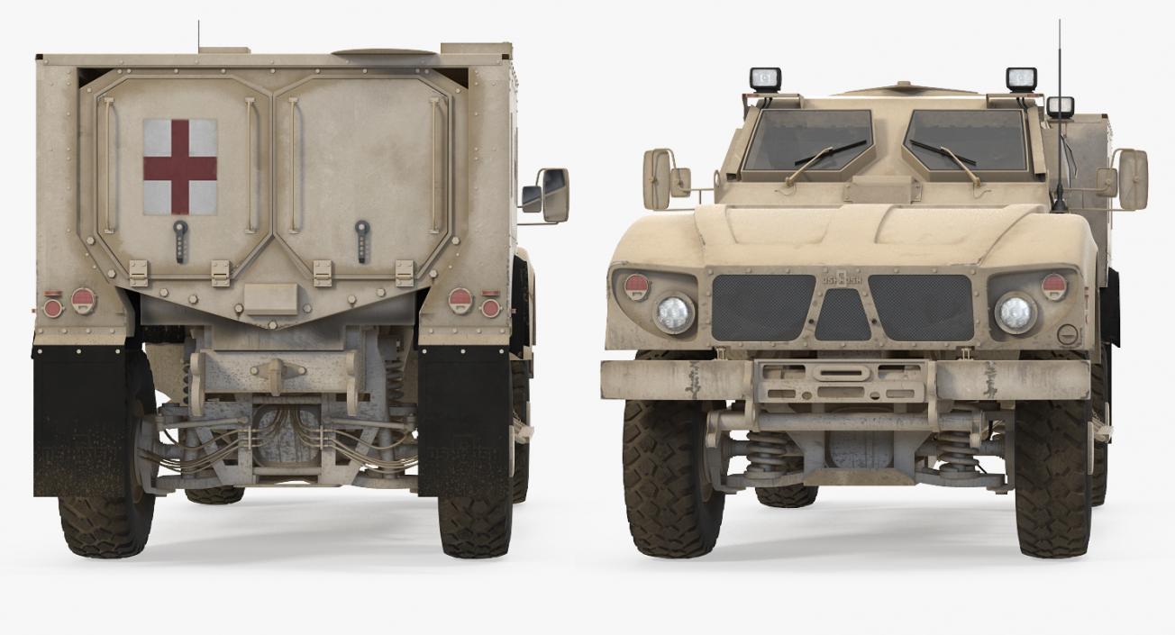 3D Oshkosh M-ATV Medical Vehicle Rigged