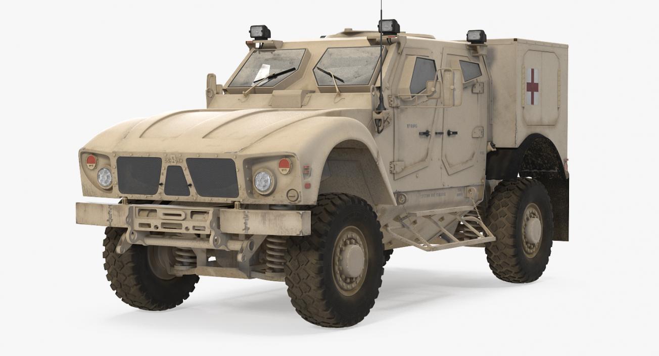 3D Oshkosh M-ATV Medical Vehicle Rigged