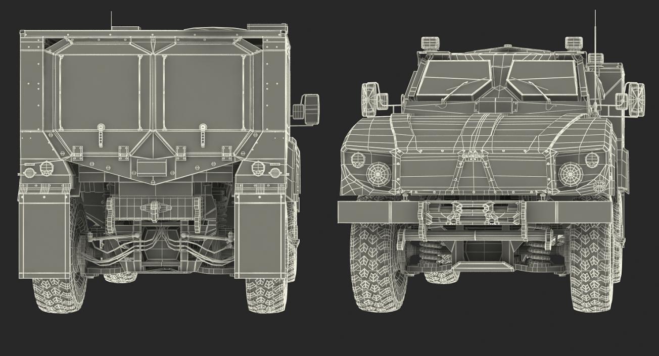 3D Oshkosh M-ATV Medical Vehicle Rigged