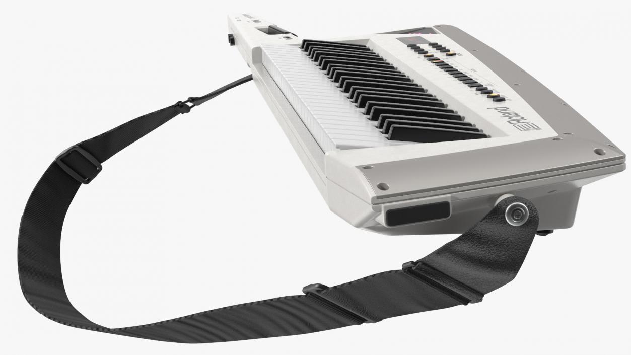 White Keytar Roland AX Edge 3D