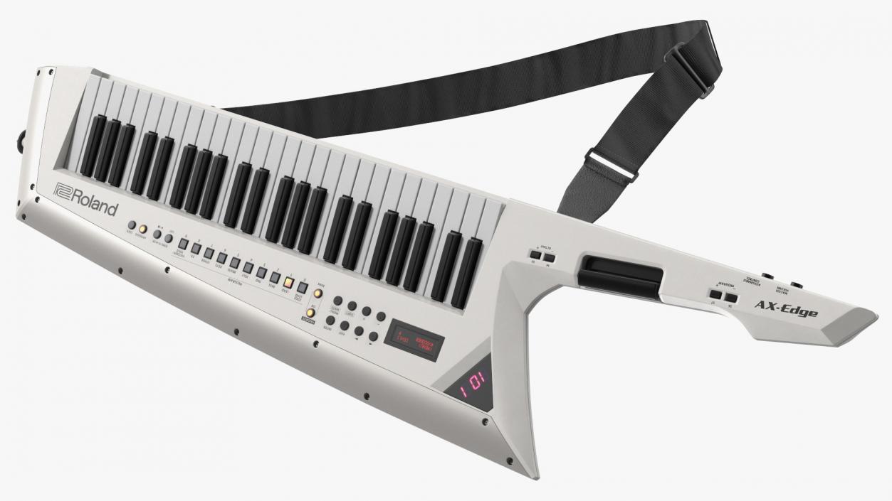 White Keytar Roland AX Edge 3D