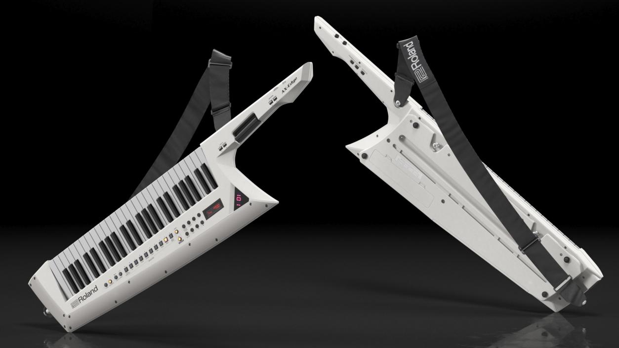 White Keytar Roland AX Edge 3D