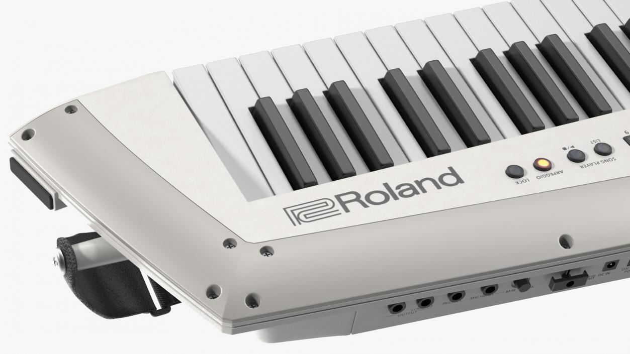 White Keytar Roland AX Edge 3D