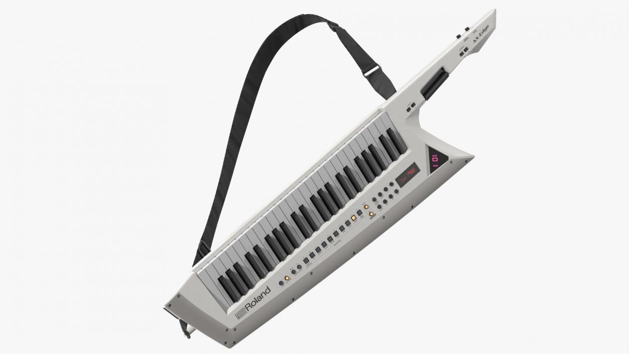 White Keytar Roland AX Edge 3D