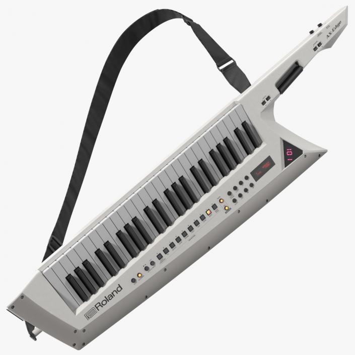 White Keytar Roland AX Edge 3D