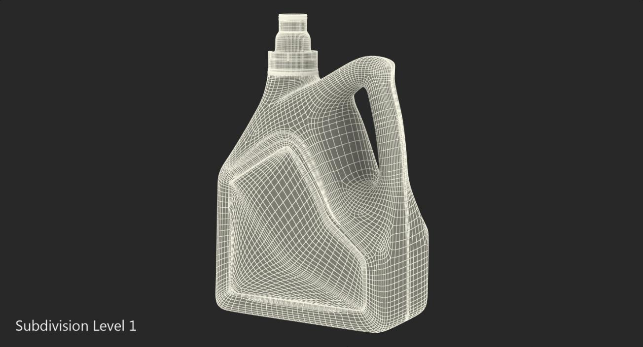 Opened 4L Mobil Motor Oil Bottle 3D