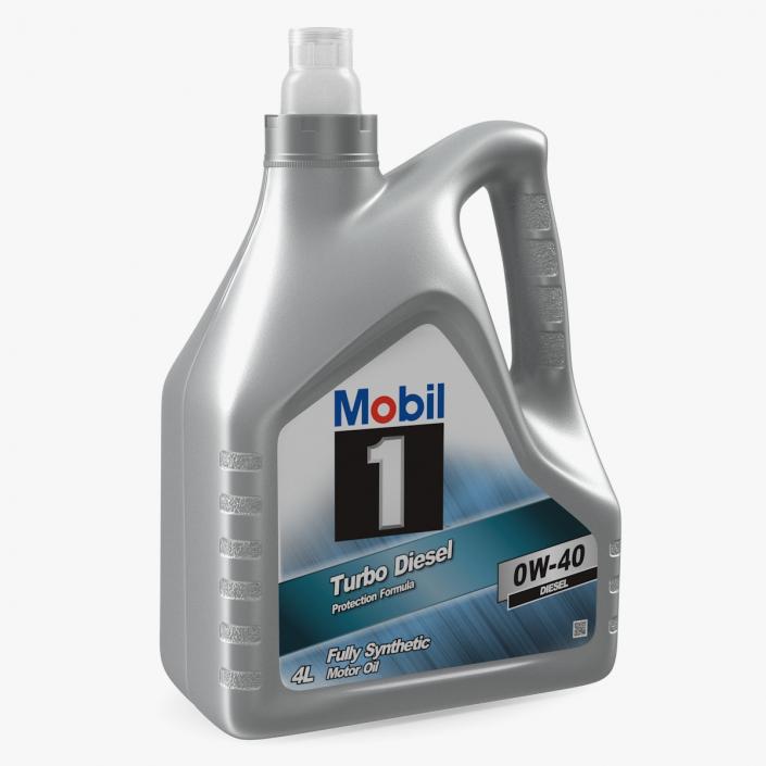 Opened 4L Mobil Motor Oil Bottle 3D