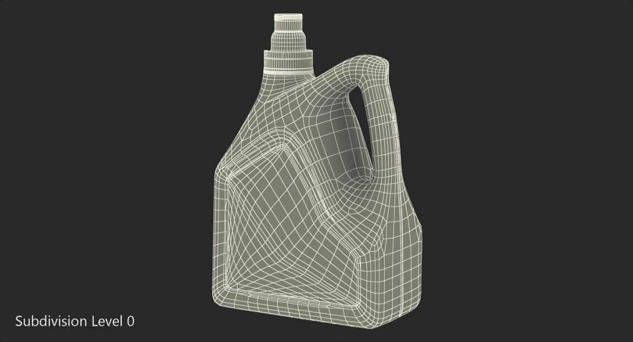 Opened 4L Mobil Motor Oil Bottle 3D