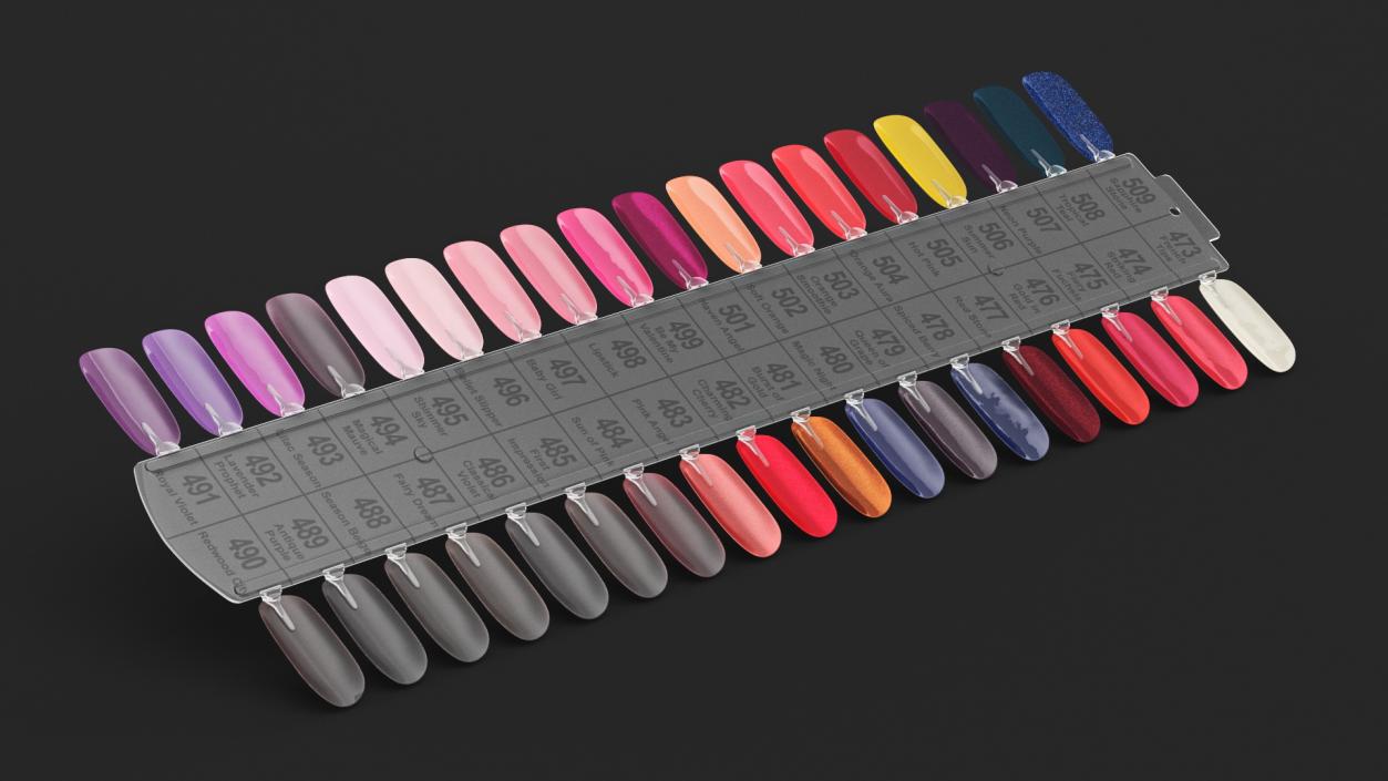 3D model Different Nail Palette Boards Collection