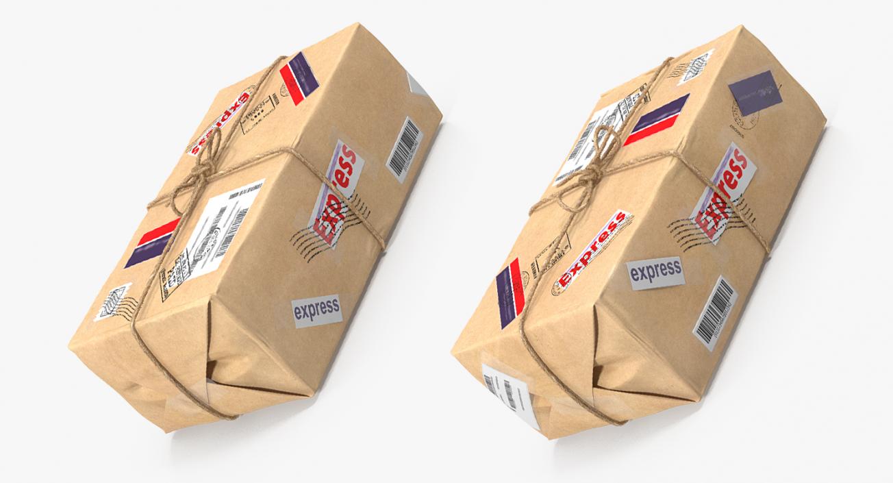 3D Postal Mail Package Fur model