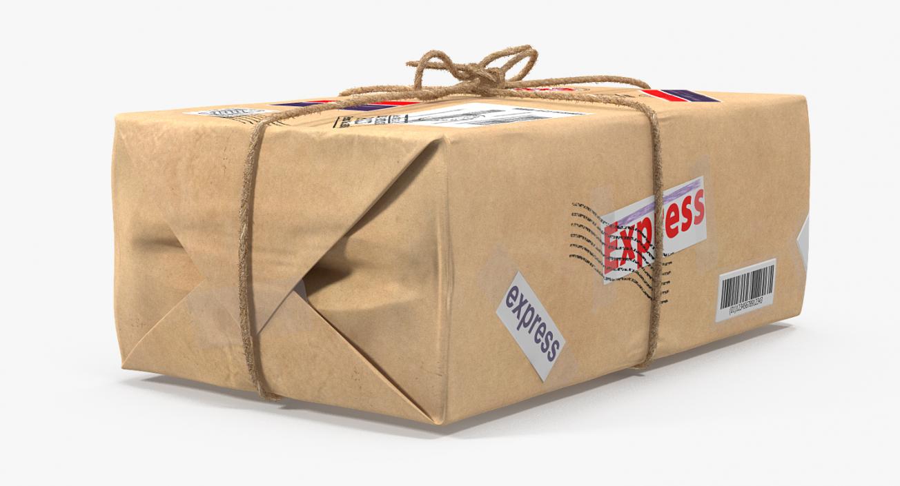 3D Postal Mail Package Fur model