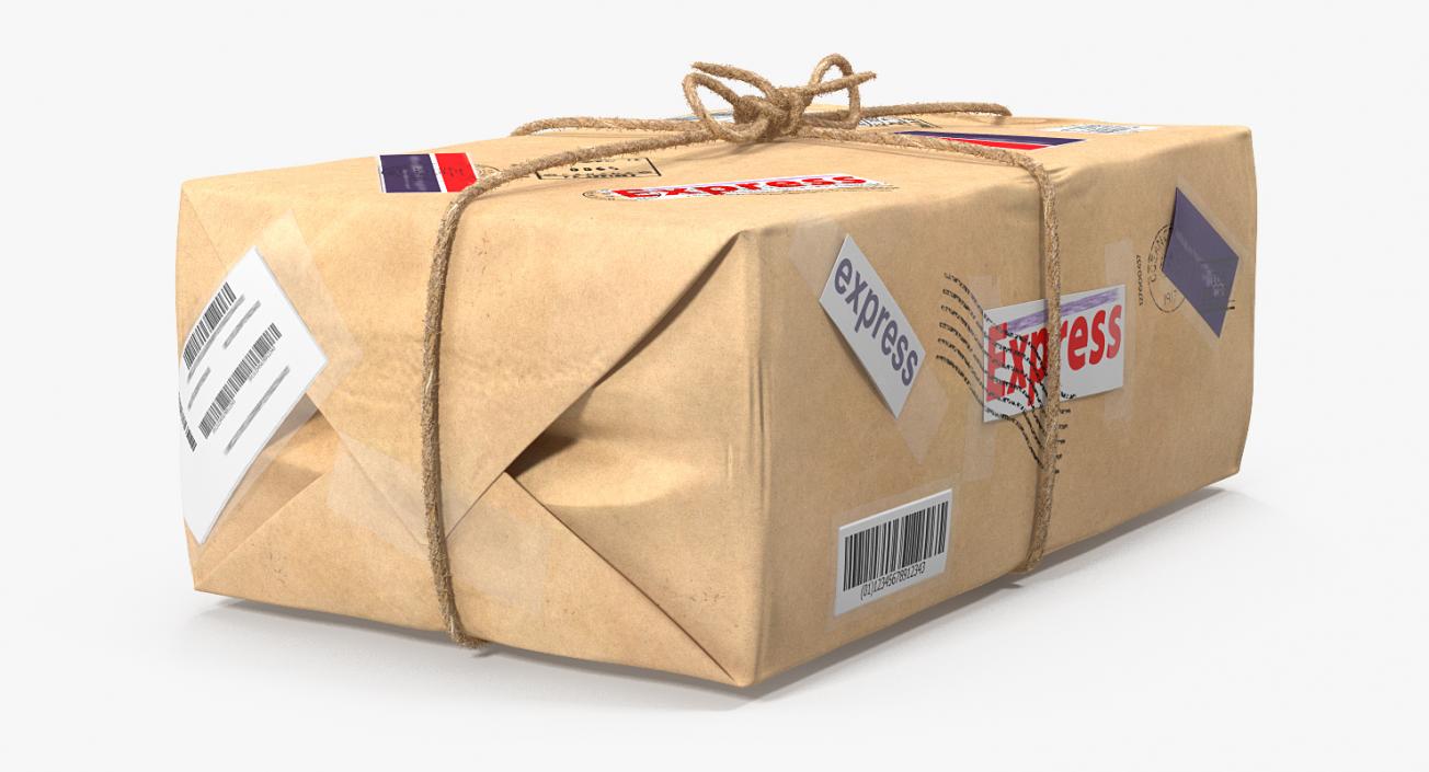 3D Postal Mail Package Fur model