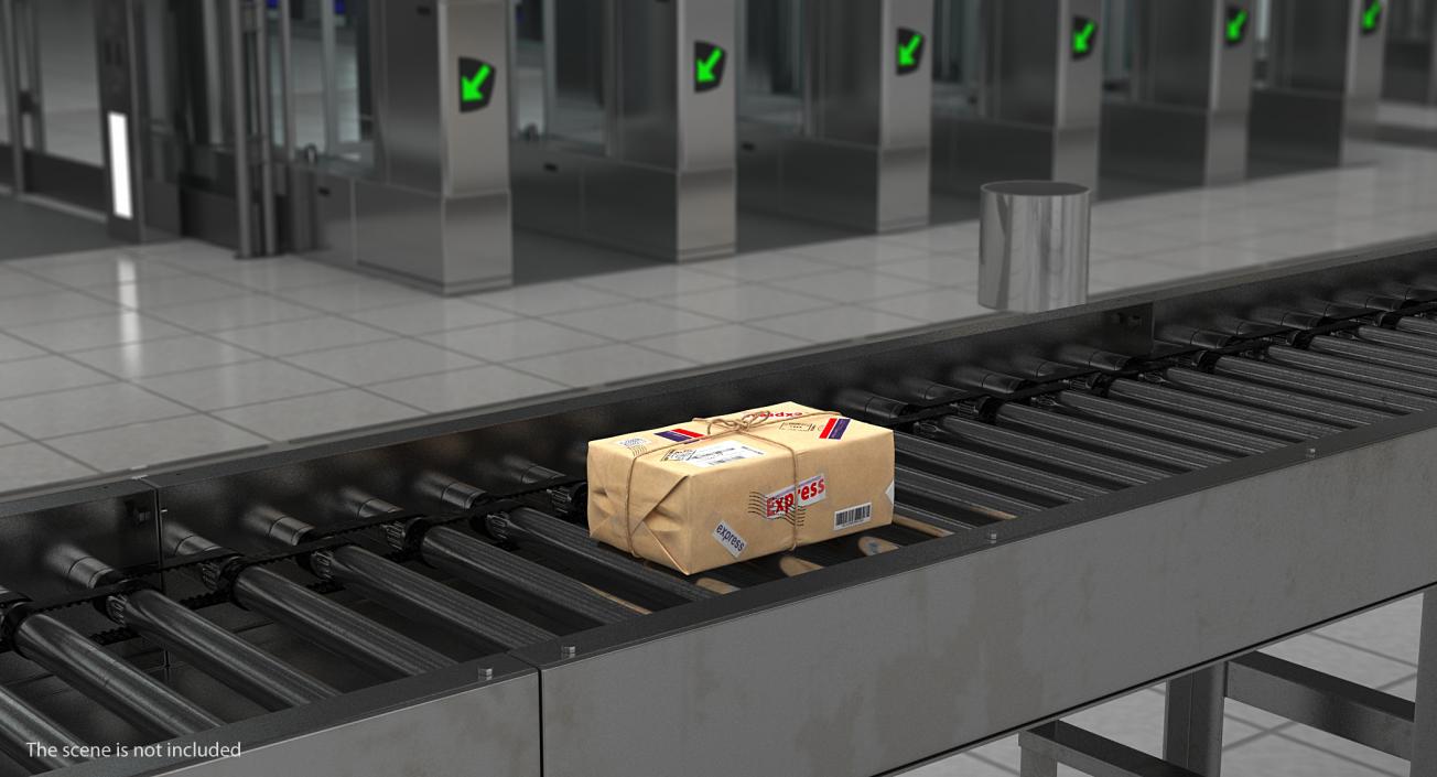 3D Postal Mail Package Fur model