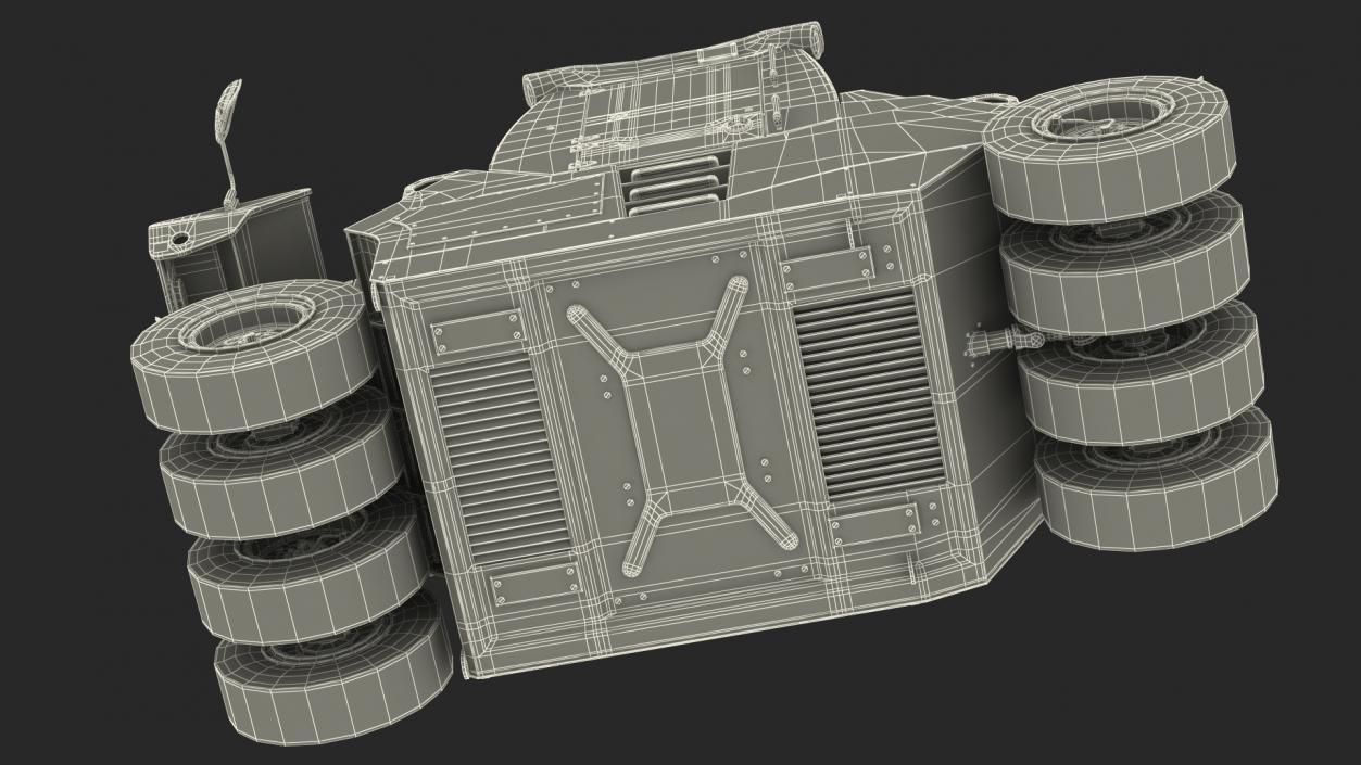 Pneumatic Tyred Roller Compactor Rigged 3D model