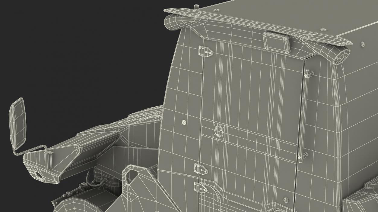 Pneumatic Tyred Roller Compactor Rigged 3D model