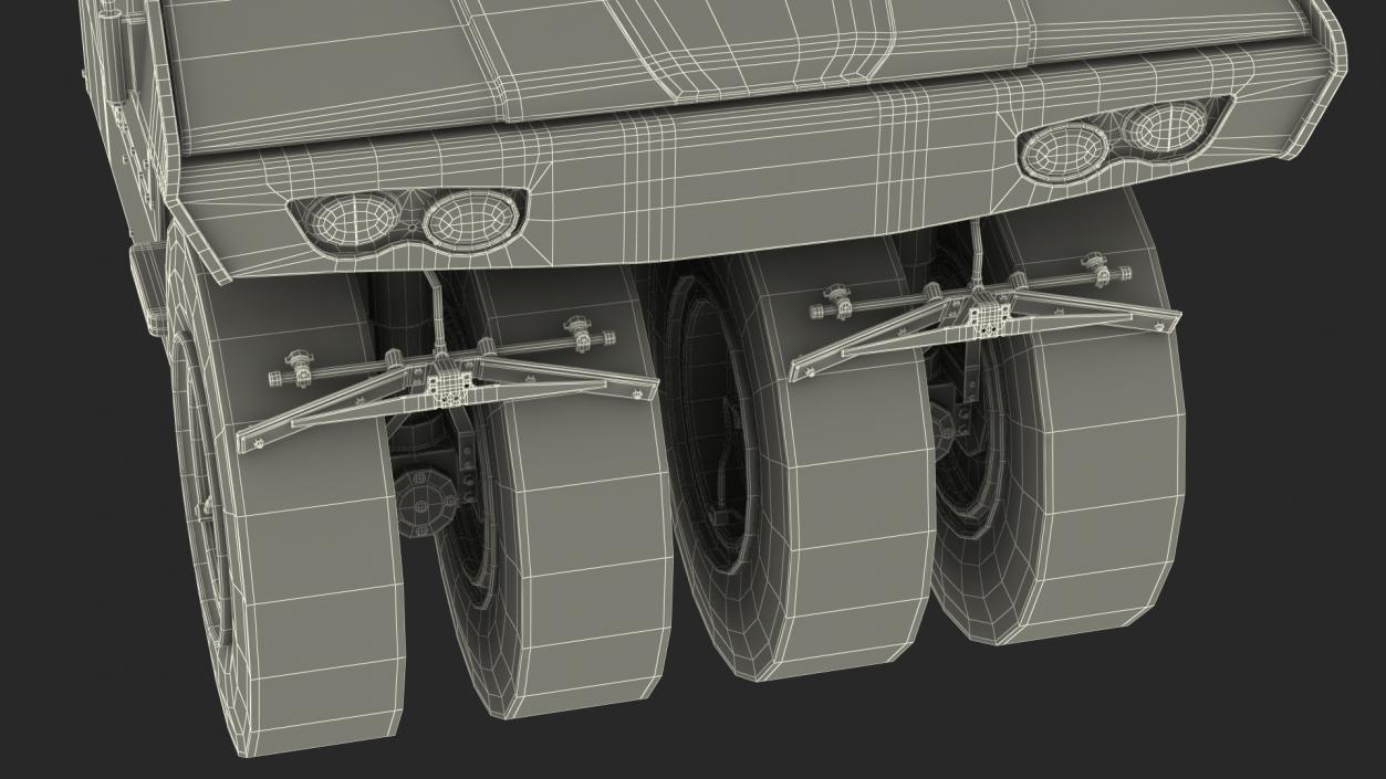 Pneumatic Tyred Roller Compactor Rigged 3D model