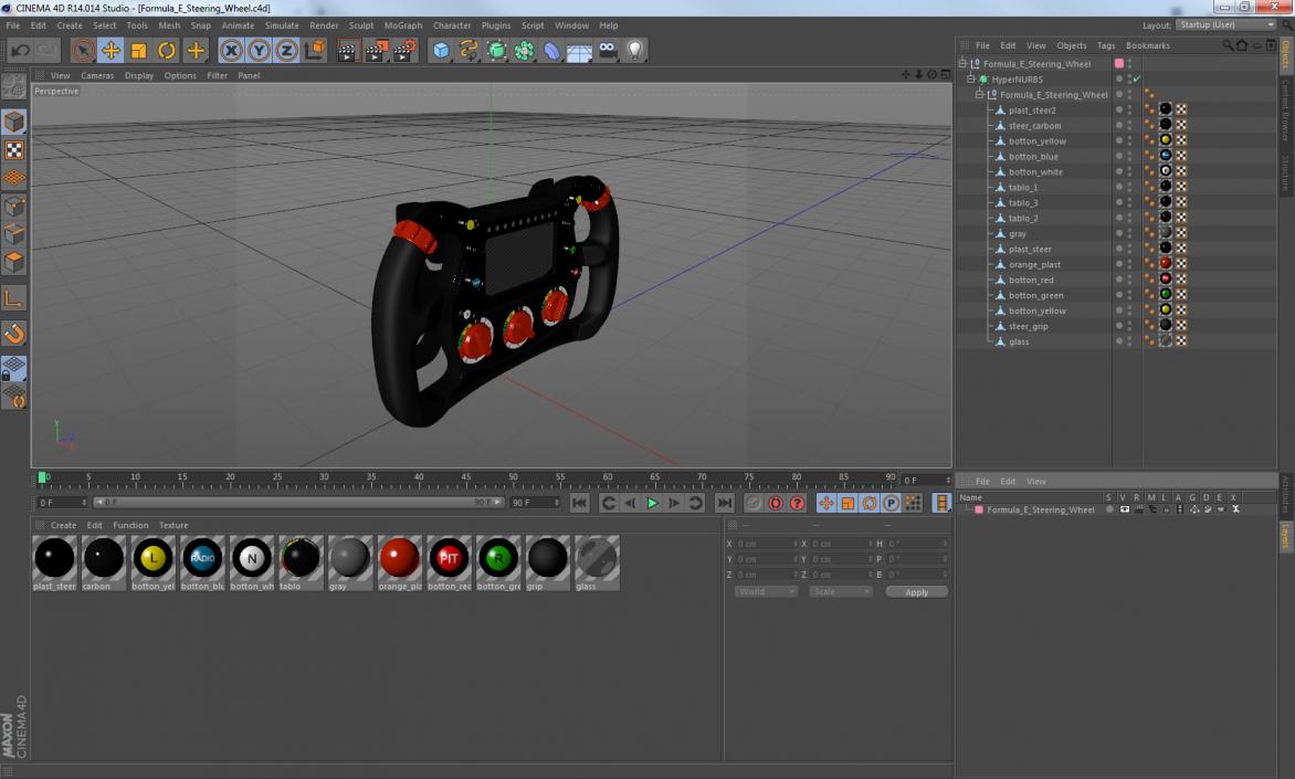 Formula E Steering Wheel 3D model