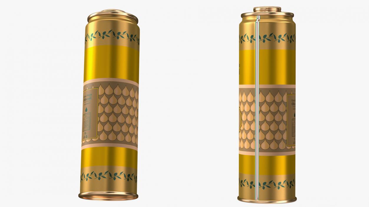 3D model Olive Oil 1 Litre Tin Can