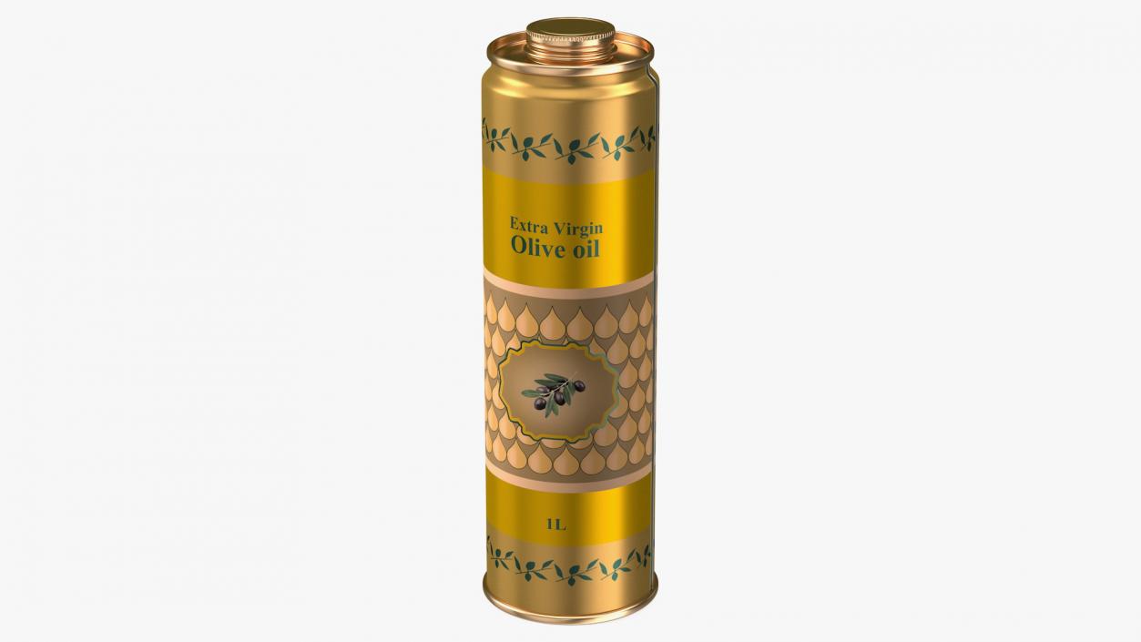 3D model Olive Oil 1 Litre Tin Can