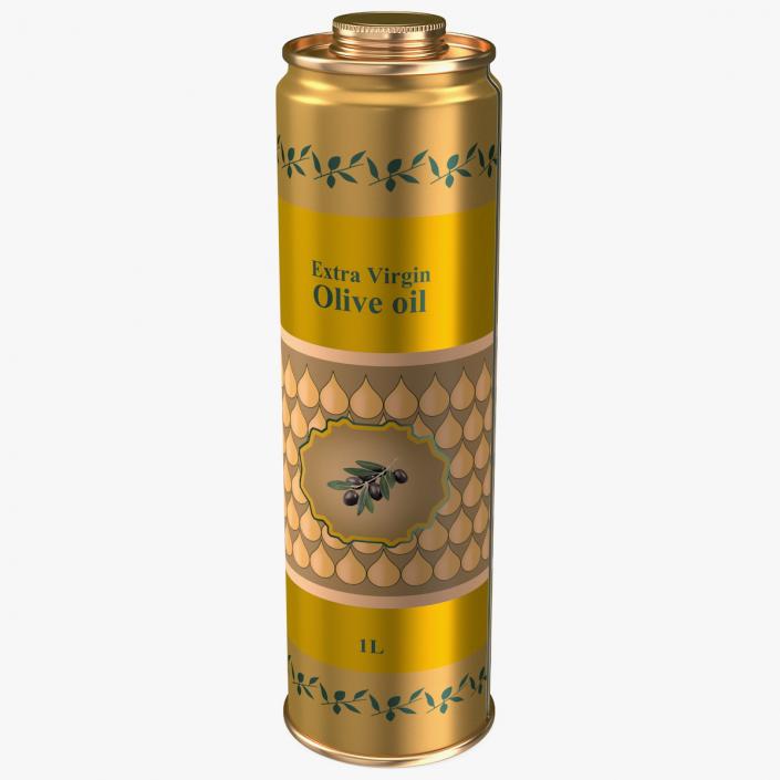 3D model Olive Oil 1 Litre Tin Can