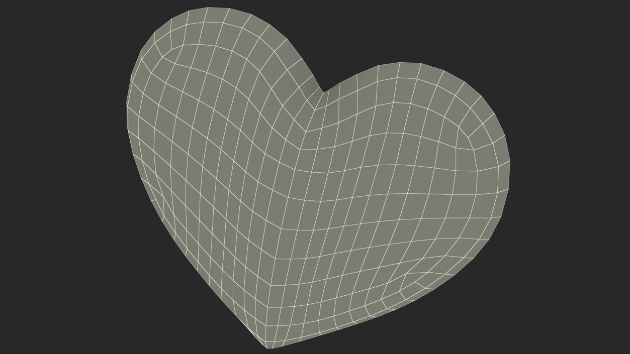 3D model Heart with Heartbeat Line