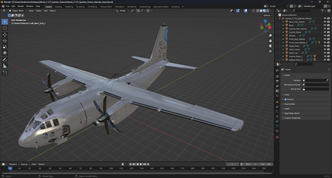 Alenia C-27J Spartan Greece 3D