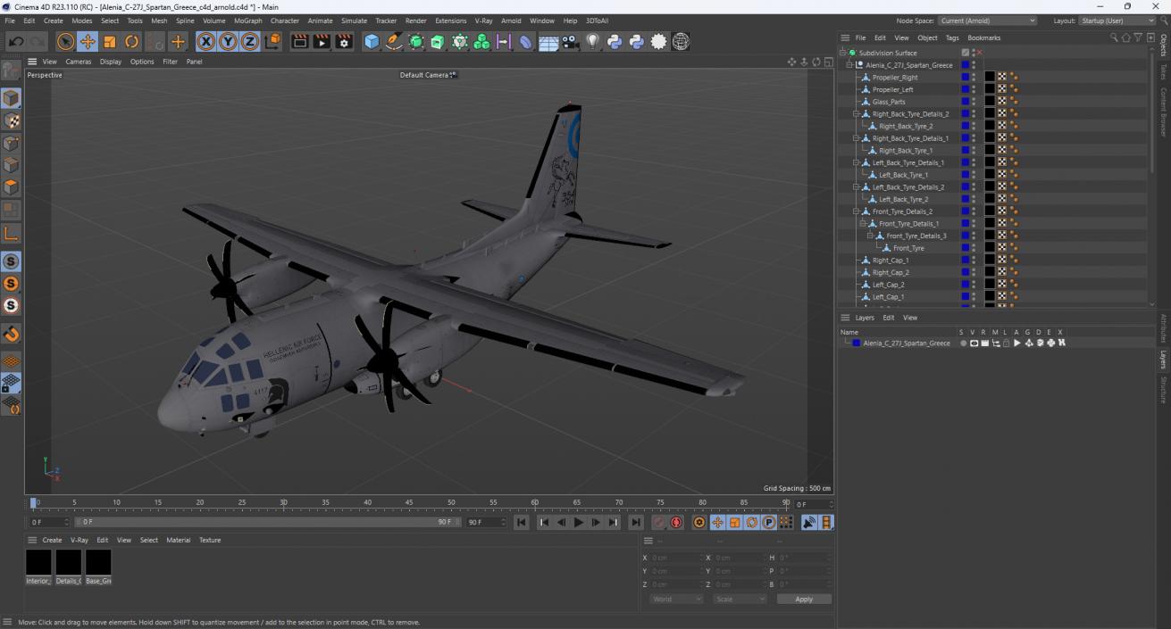 Alenia C-27J Spartan Greece 3D