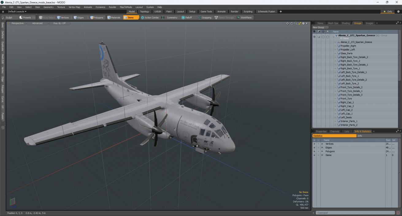 Alenia C-27J Spartan Greece 3D