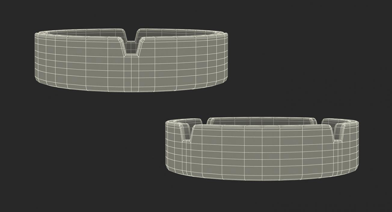 Round Glass Ashtray 3D model