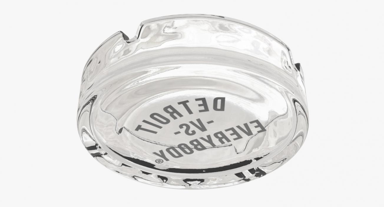 Round Glass Ashtray 3D model