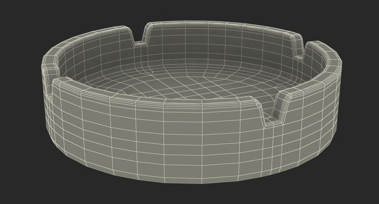 Round Glass Ashtray 3D model