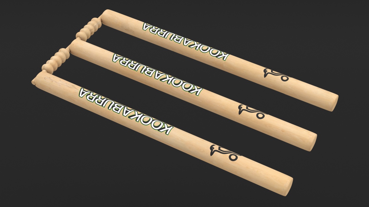 Kookaburra Cricket Stumps Set 3D model