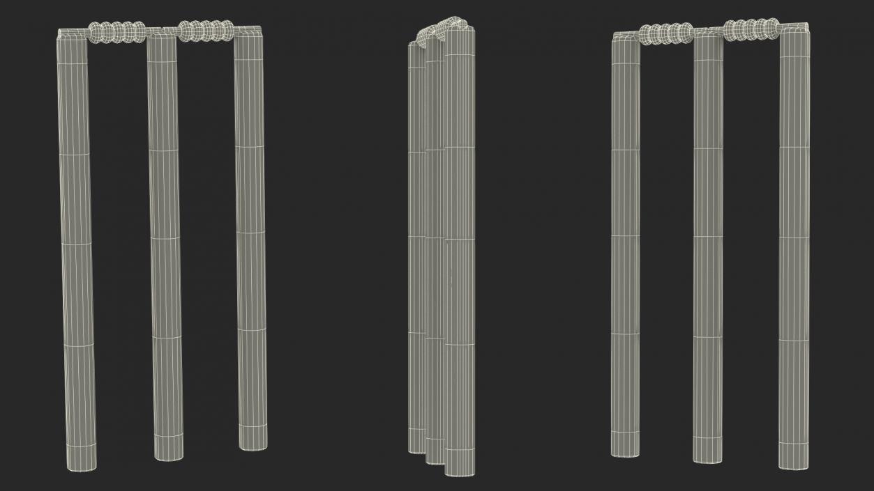 Kookaburra Cricket Stumps Set 3D model