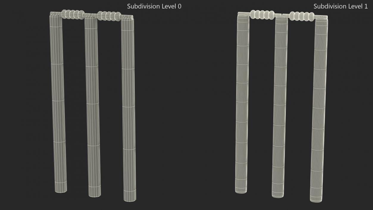 Kookaburra Cricket Stumps Set 3D model