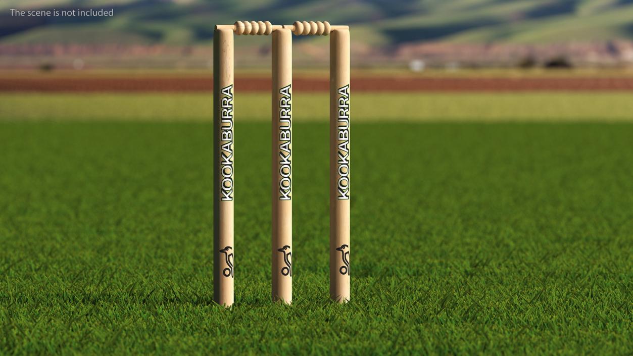 Kookaburra Cricket Stumps Set 3D model