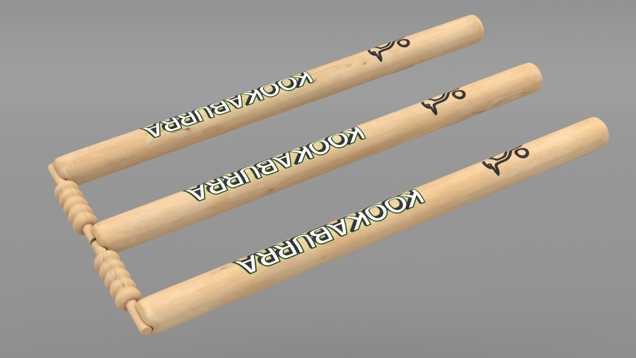 Kookaburra Cricket Stumps Set 3D model