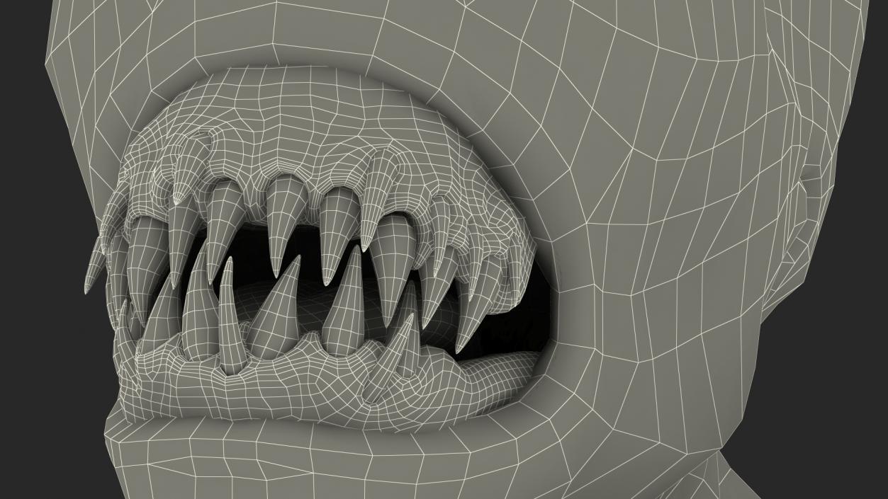 Scary Creature Head 3D model