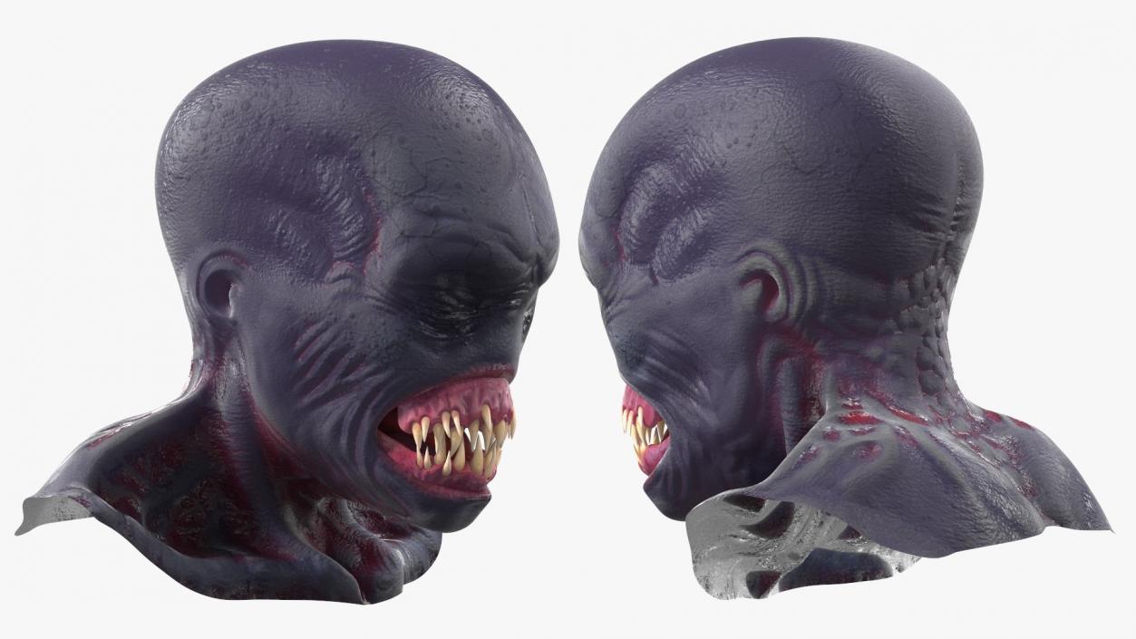 Scary Creature Head 3D model