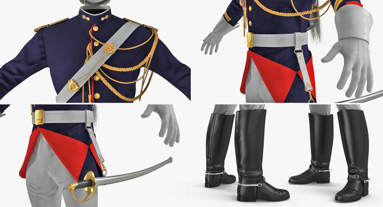 3D French Republican Guard Uniform