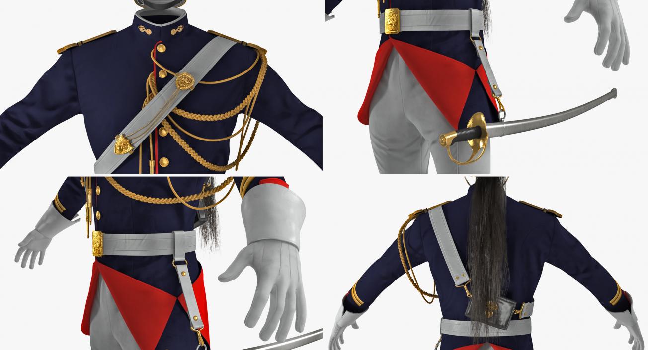 3D French Republican Guard Uniform