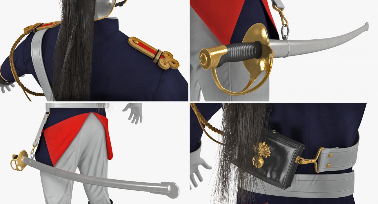 3D French Republican Guard Uniform